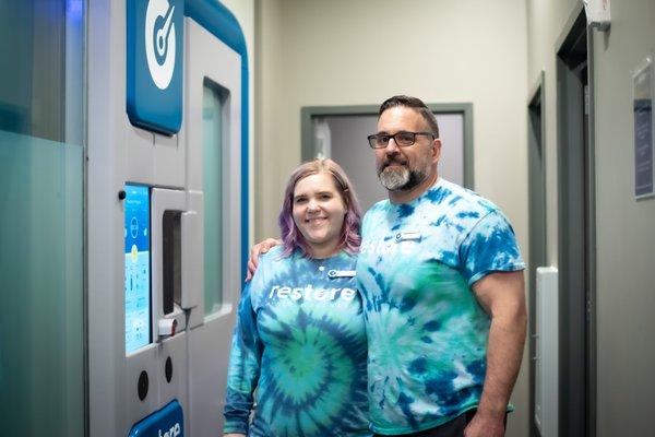 Team members in our Whole Body Cryotherapy Area