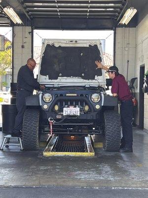 Changing the battery and oil!