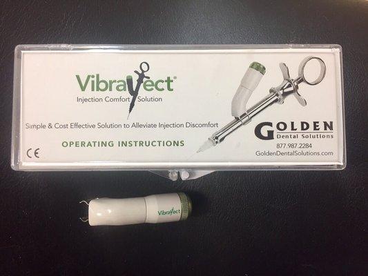 This helps Dr. Grosso give more comfortable injections