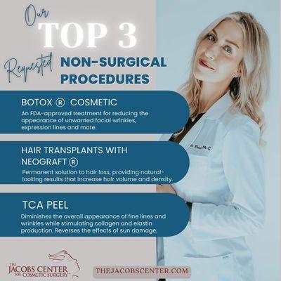 Top 3 Non-Surgical Procedures done by Jodie Roades, PA-C