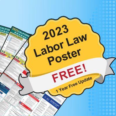 It's time to pre-order the 2023 labor law poster (Federal & California) for your company. Click link& get it free! http://bit.ly/3Wb7Wij