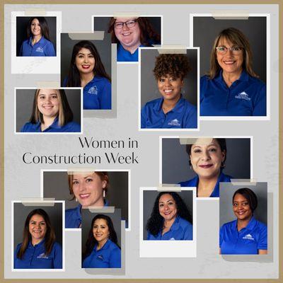 It's Women in Construction Week! Vidal Construction is proud to have 54.5% of our primary staff comprised of women!