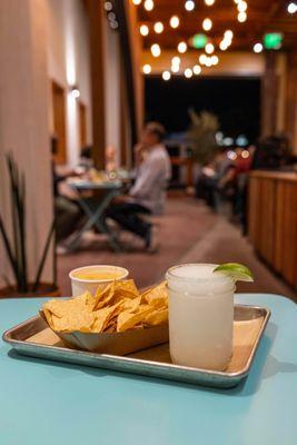 chips, queso and a marg. staples