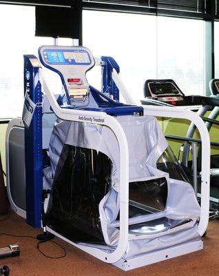 Anti-Gravity Treadmill: reduces impact on your joints by gently lifting and reducing body weight from 100% down to as low as 20%