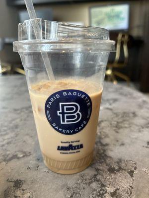 Iced caramel latte