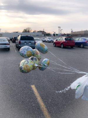 $1 balloons blown up