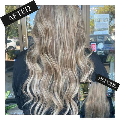 Hair Extensions Before & After