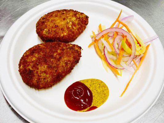 Presenting a new version of crab meat with Bengali punch of test introducing"Crab Cutlet"