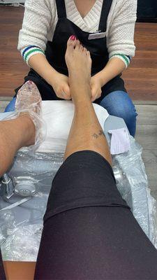 Massage is the perfect ending to a Spa pedicure!!!