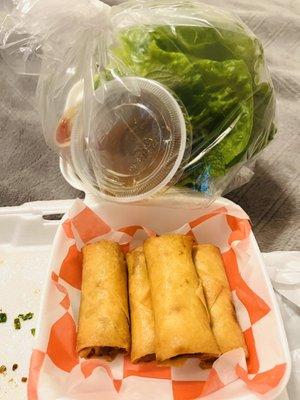 K1. 4 Pieces Shrimp and Pork Egg Roll