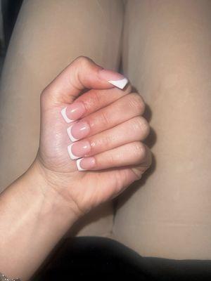 short square acrylic french tip