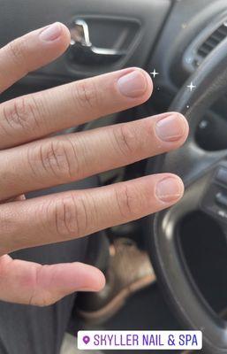 Manicure with added buff at end