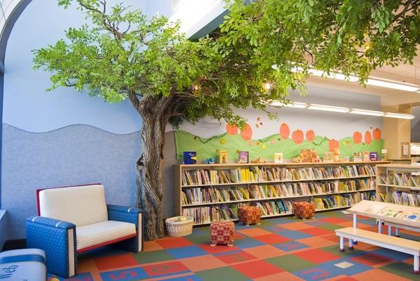 Children's Room with storytimes under the trees