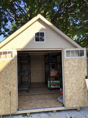 Assembled a large shed in backyard