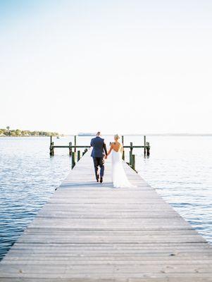 Pier beyond the garden