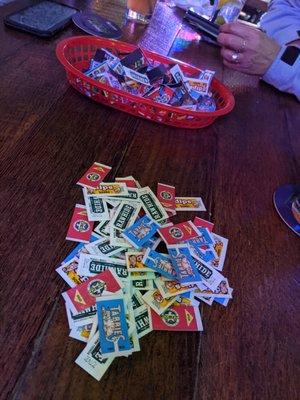 Pull tabs.