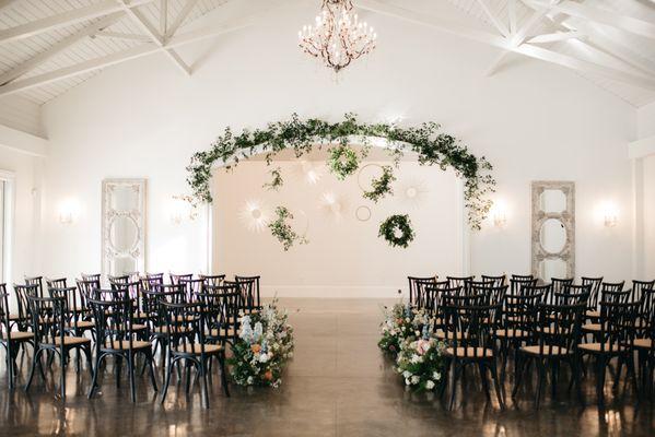 Set up for our reception in the carriage house