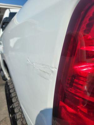 Damage done at dealership