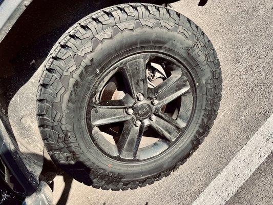 Aggressive tread after a few miles of driving