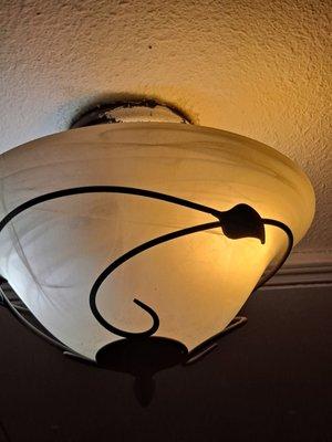 Paint on light fixture.