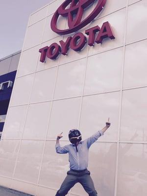 Don't forget your helmet because people are racing in to get the best deal here at Cumberland Toyota!