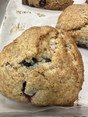 Our newest additional, Laura's special blueberry scones!