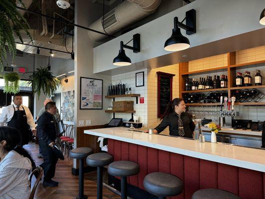 The bar with stool seating