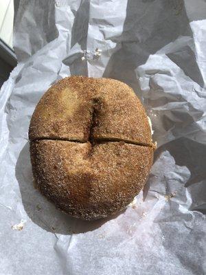 Cinnamon sugar bagel