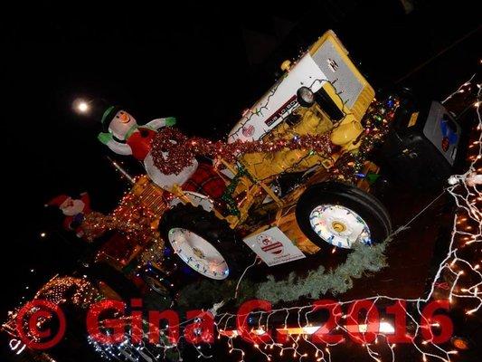 King Agriculture Museum in the Centralia Downtown Lighted Tractor Holiday Parade 2016.