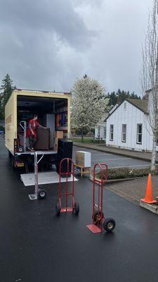 Elementary school furniture moving to a new location