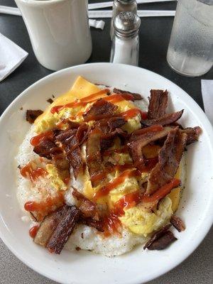 Bacon Egg & Cheese Grits bowl