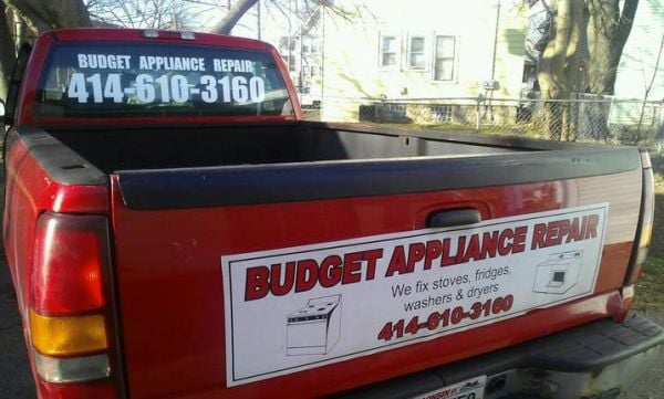 lettered Work Trucks