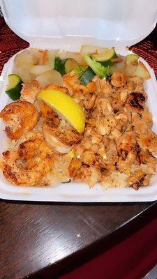 Chicken and shrimp is fire