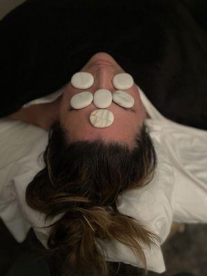 Lymphatic face massage