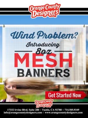 Construction Fence Banners Orange County, Large Under Construction Building Wind Banners, Newport Beach Mesh Banners