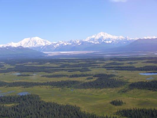 Denali views on the float plane trip to the lodge.