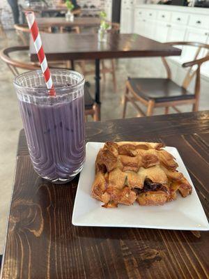 Ube latte and brisket bear claw