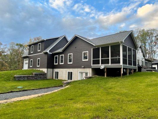 Mixing traditional horizontal siding with shake siding accents can add textural interest to the exterior of your home!