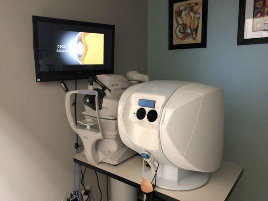 Retinal scanner to help diagnose eye diseases.