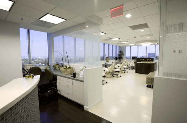 Looking into the treatment area from the Reception Lounge