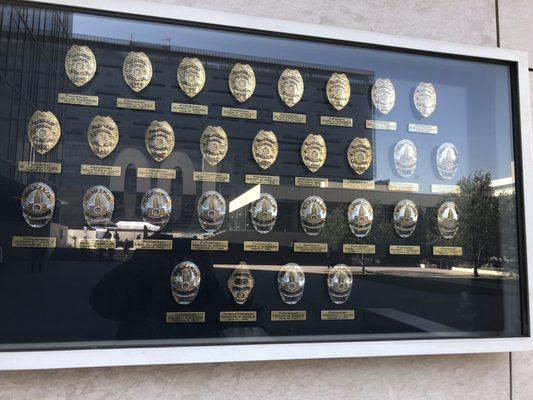 LAPD hero wall. Thank you for your service.