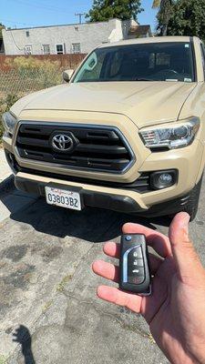 Toyota Tacoma new style flip key with remote added