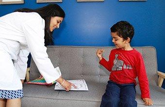 Dr. Khetani enjoys working with children.