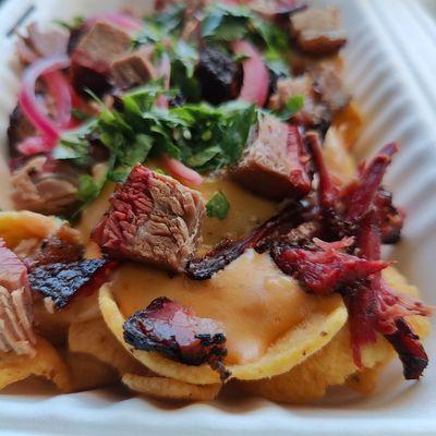 Chopped brisket Frito Pie.