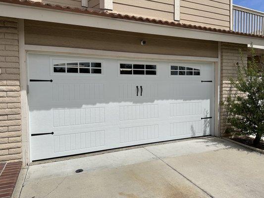 New garage door, carriage house