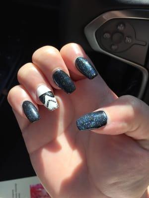 Shellac Coffin Nails with Stormtrooper Artwork