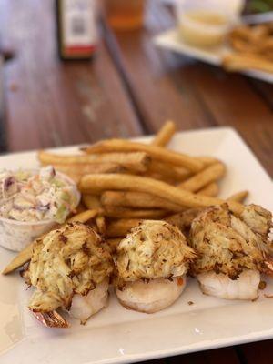 Stuffed shrimp and fries