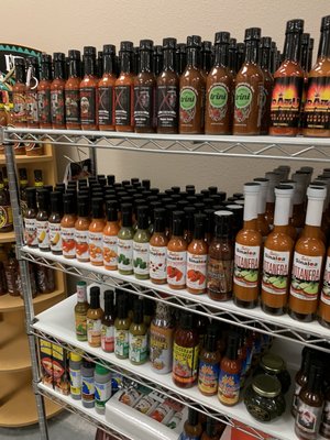 Hot sauces galore