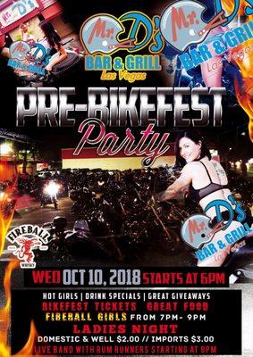 October 10, 2018 Biggest Bike Night of the year!