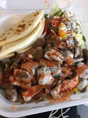 Gyro plate with lamb